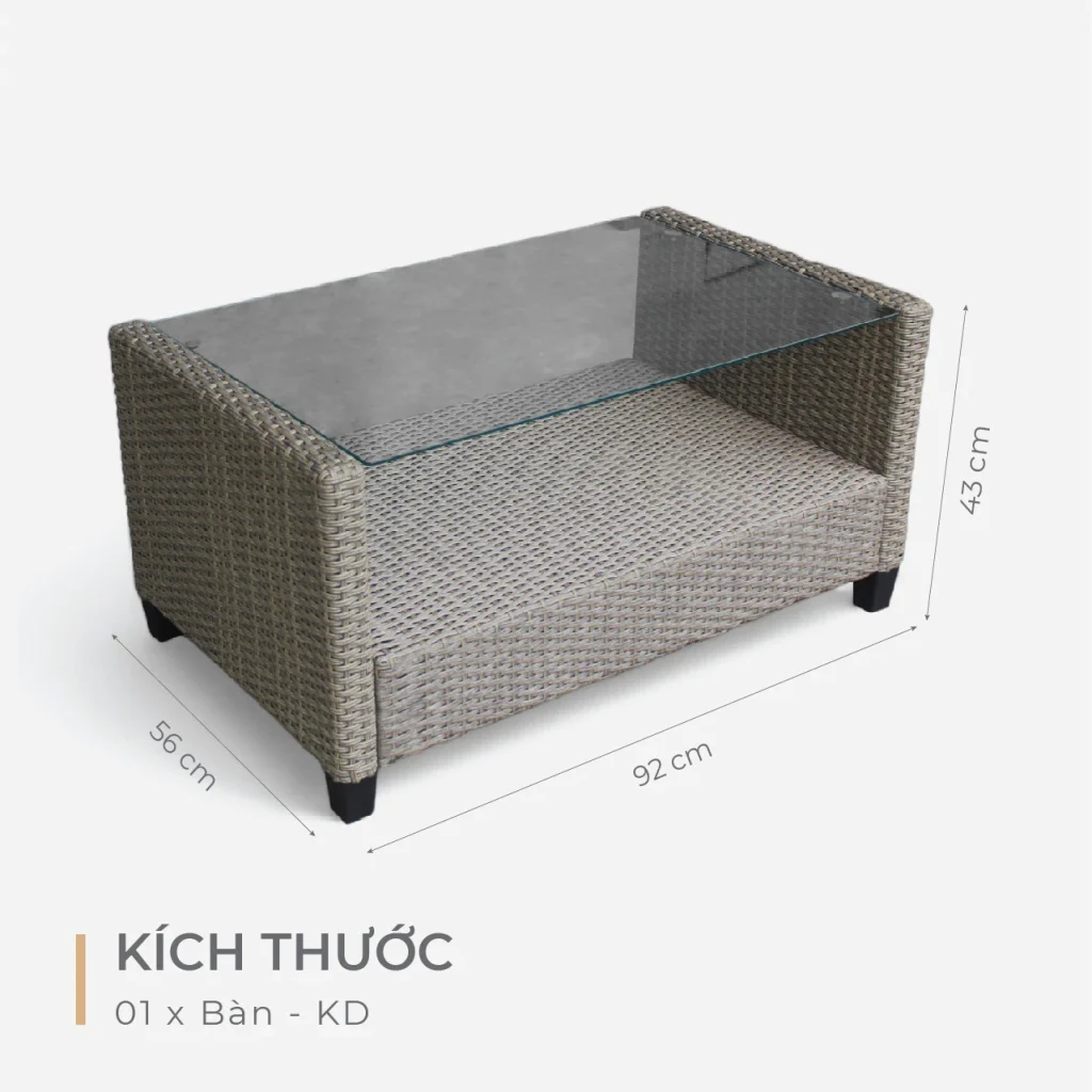 Bộ Sofa Mây Nhựa Versailles