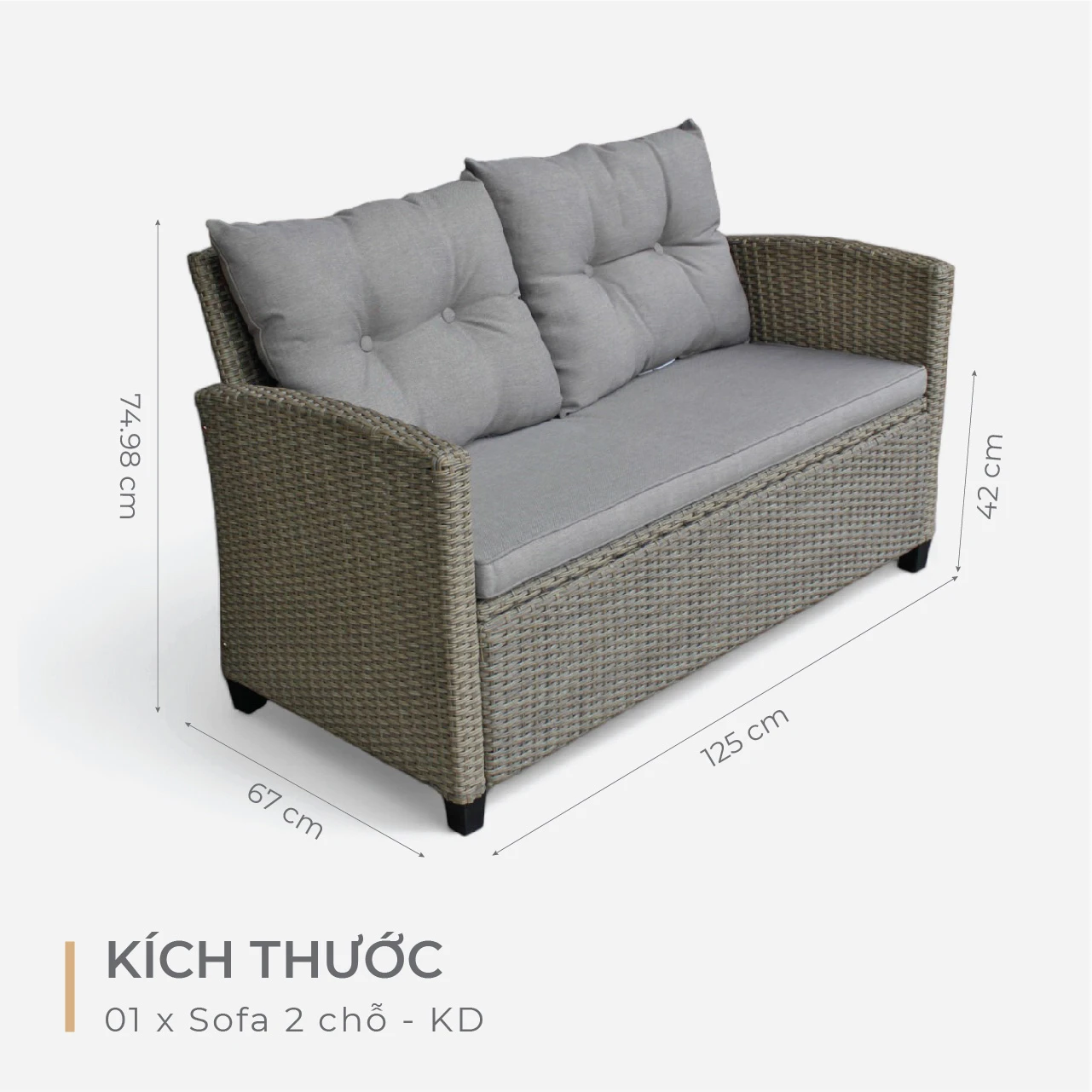 Bộ Sofa Mây Nhựa Versailles