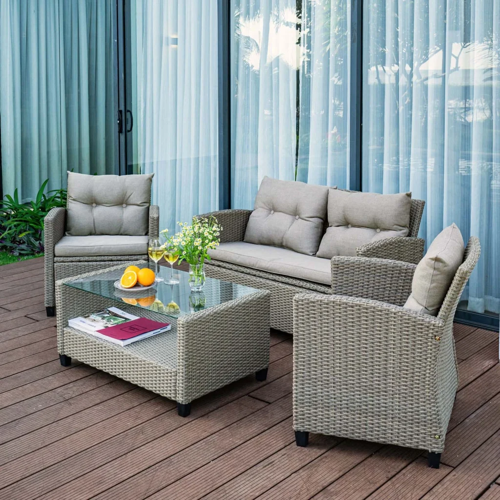 Bộ Sofa Mây Nhựa Versailles