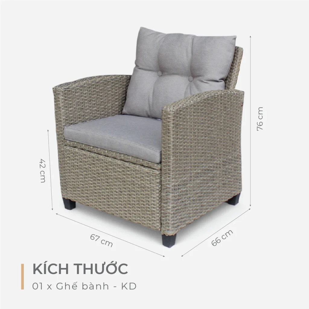 Bộ Sofa Mây Nhựa Versailles