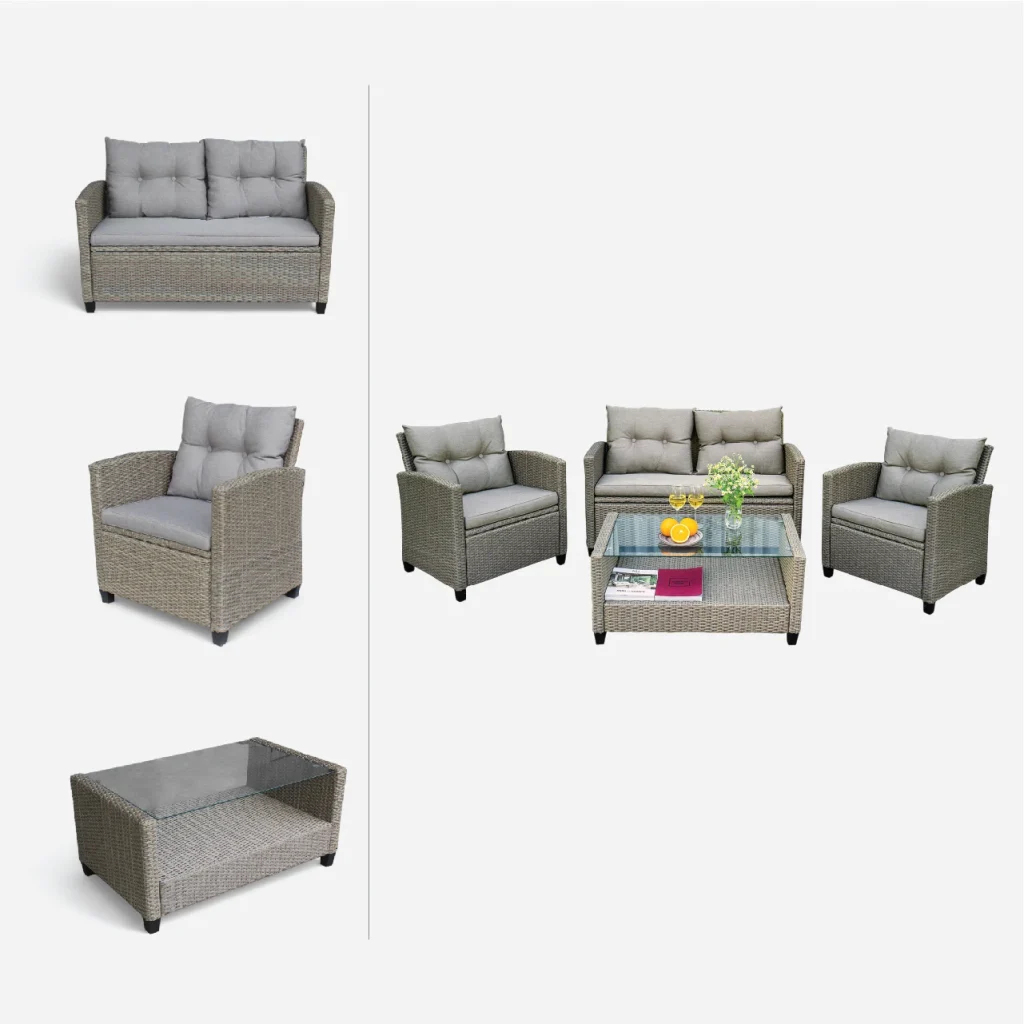 Bộ Sofa Mây Nhựa Versailles