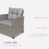Bộ Sofa Mây Nhựa Versailles
