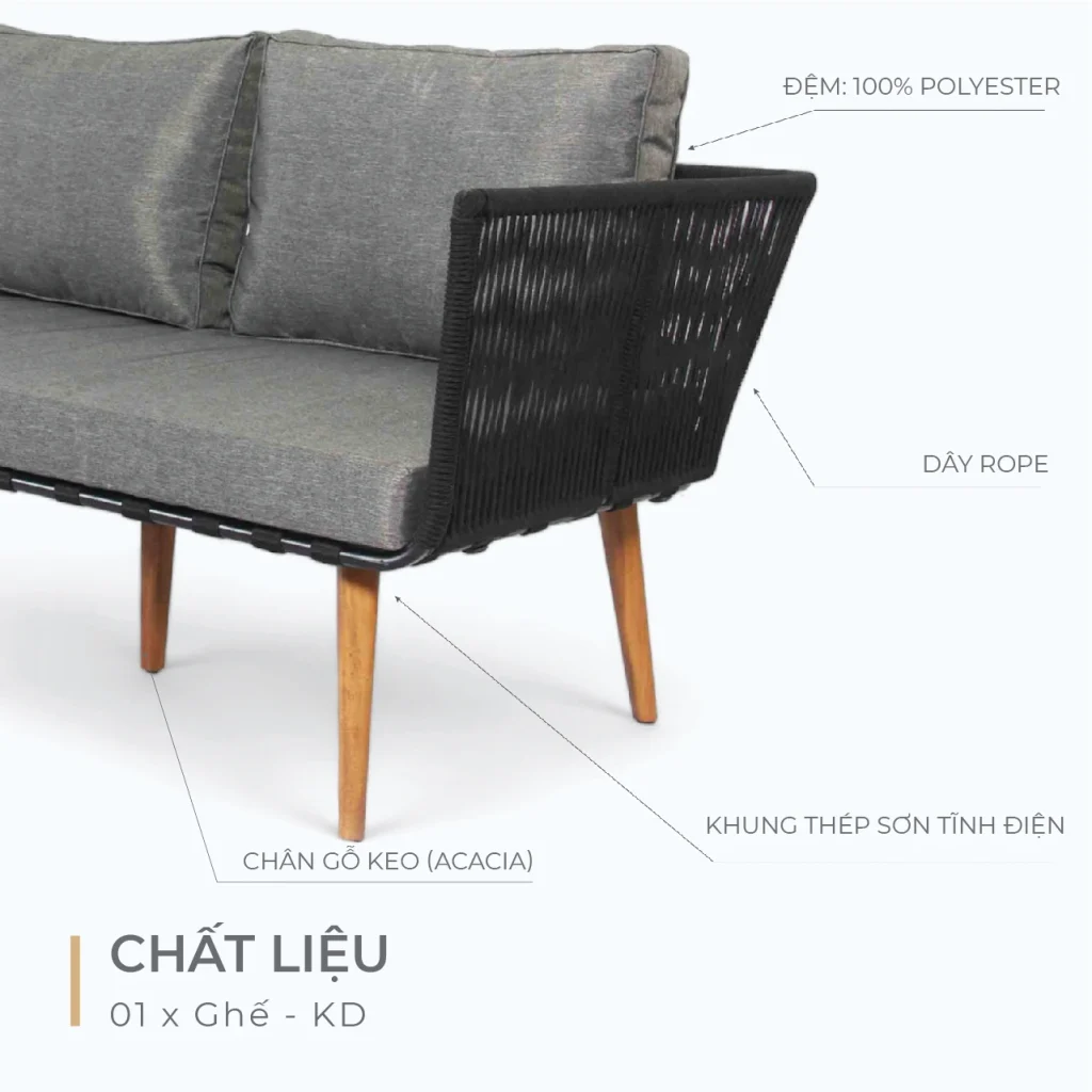 Bộ Sofa Dây Rope Luarca Made4Home