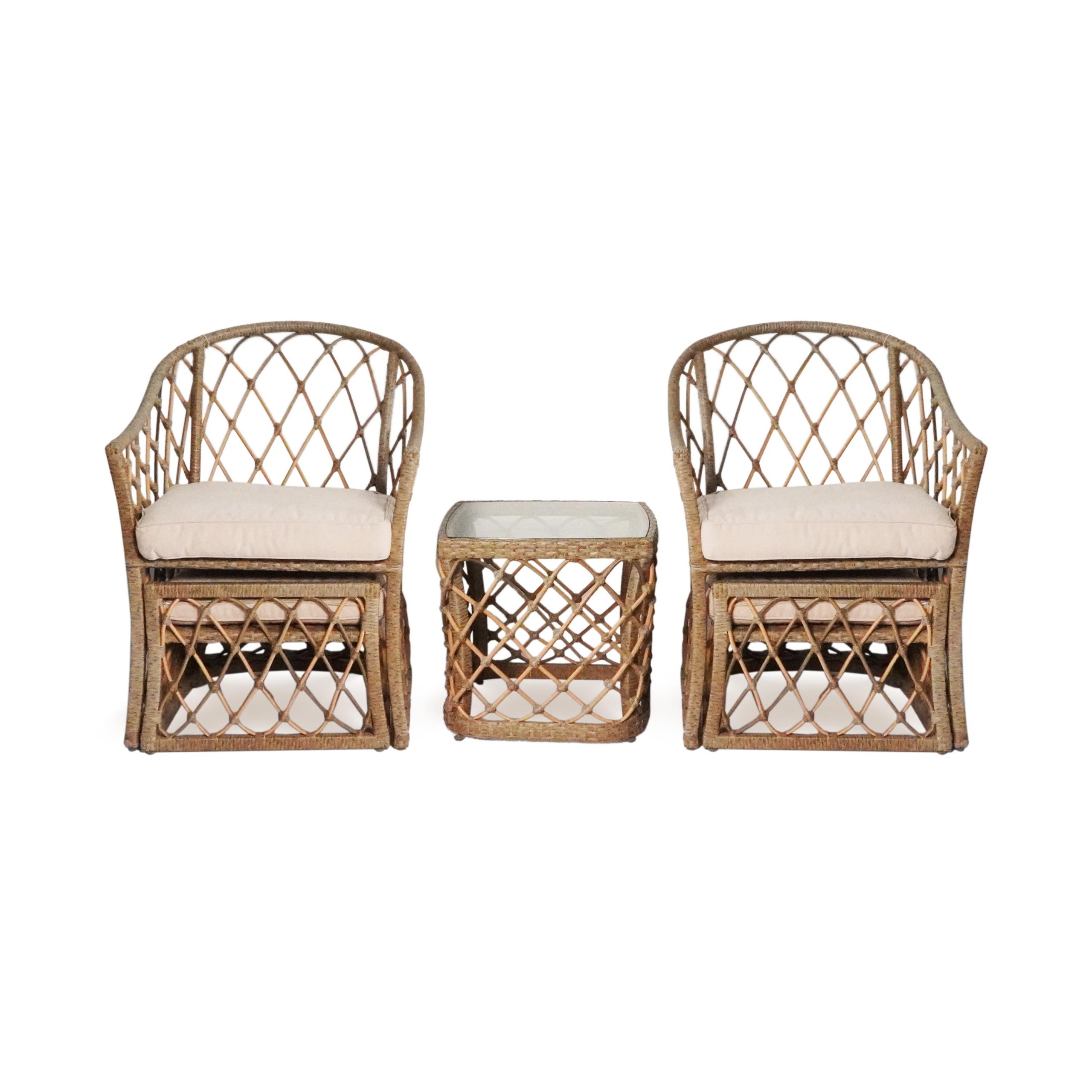 Bộ bàn ghế Bistro set mây nhựa Howard