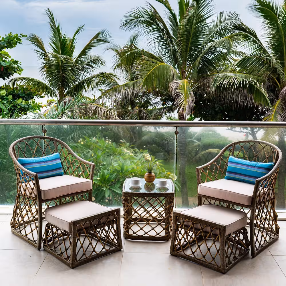 Bộ bàn ghế Bistro set mây nhựa Howard 23 Bộ bàn ghế Bistro set mây nhựa Howard