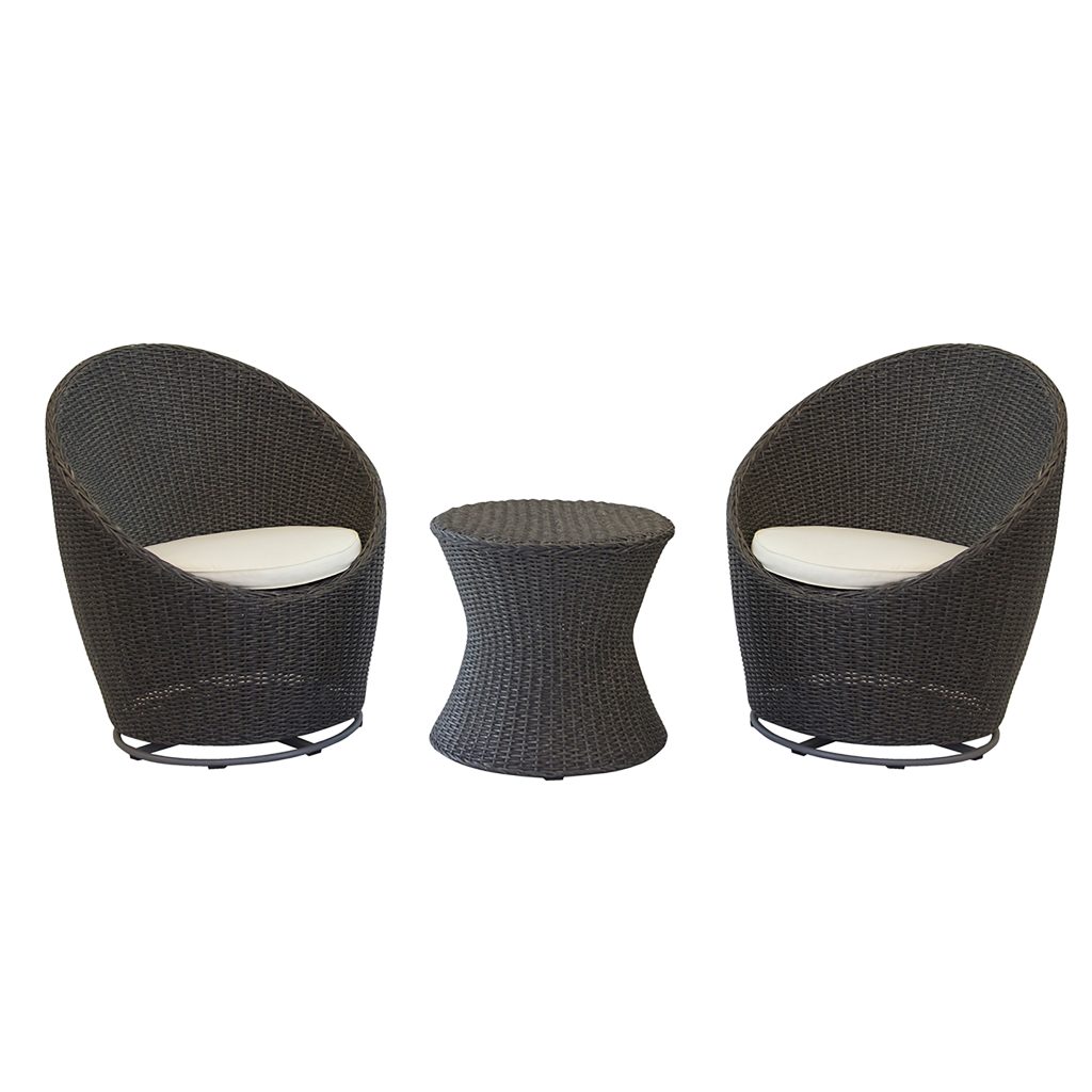 Bộ Bàn Ghế Xoay Mây Nhựa Barletta