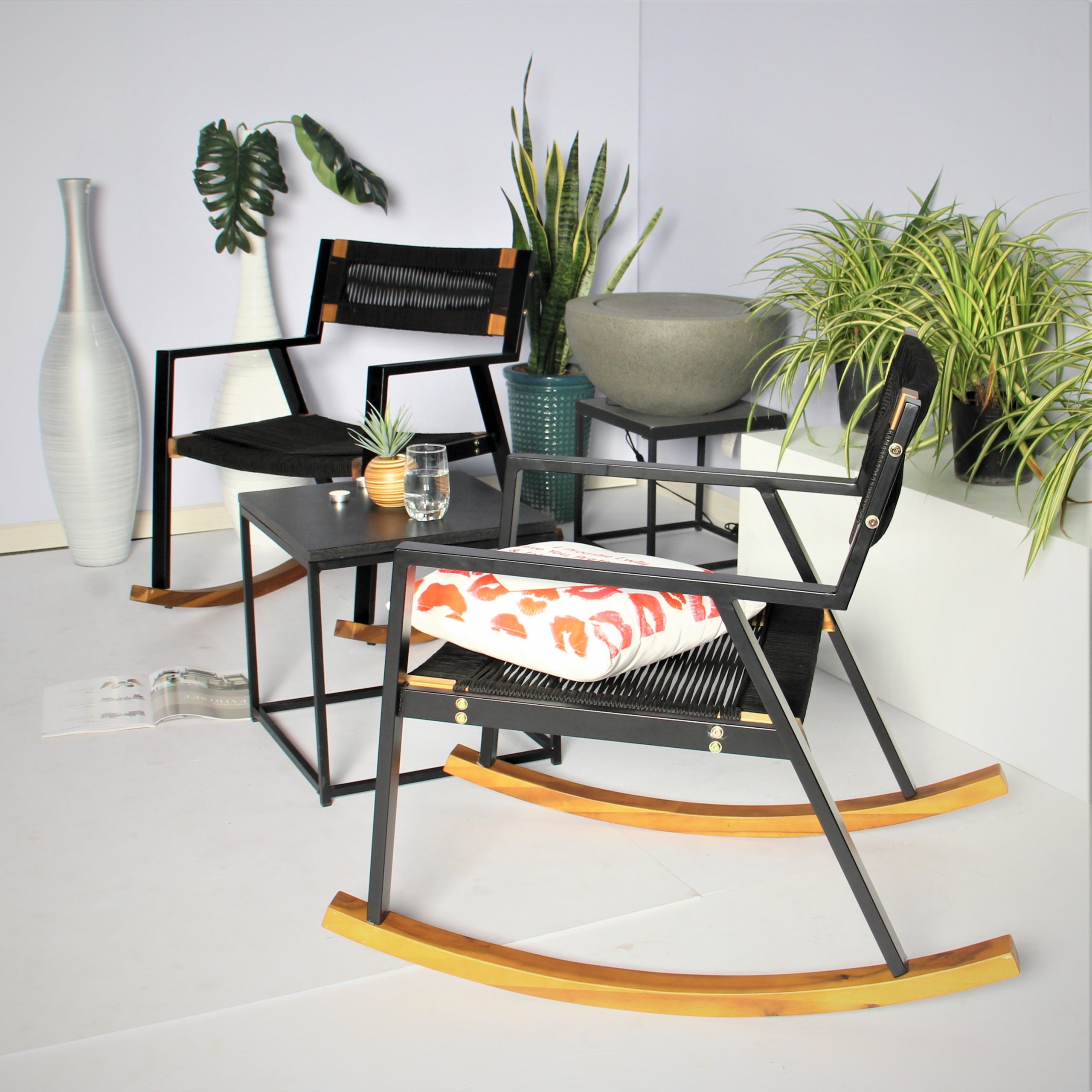 Bộ Bàn Ghế ngoài trời Bập Bênh Dây Rope Cabra Made4Home