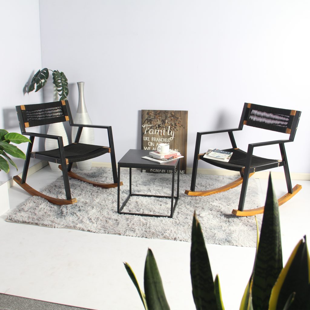 Bộ Bàn Ghế ngoài trời Bập Bênh Dây Rope Cabra Made4Home