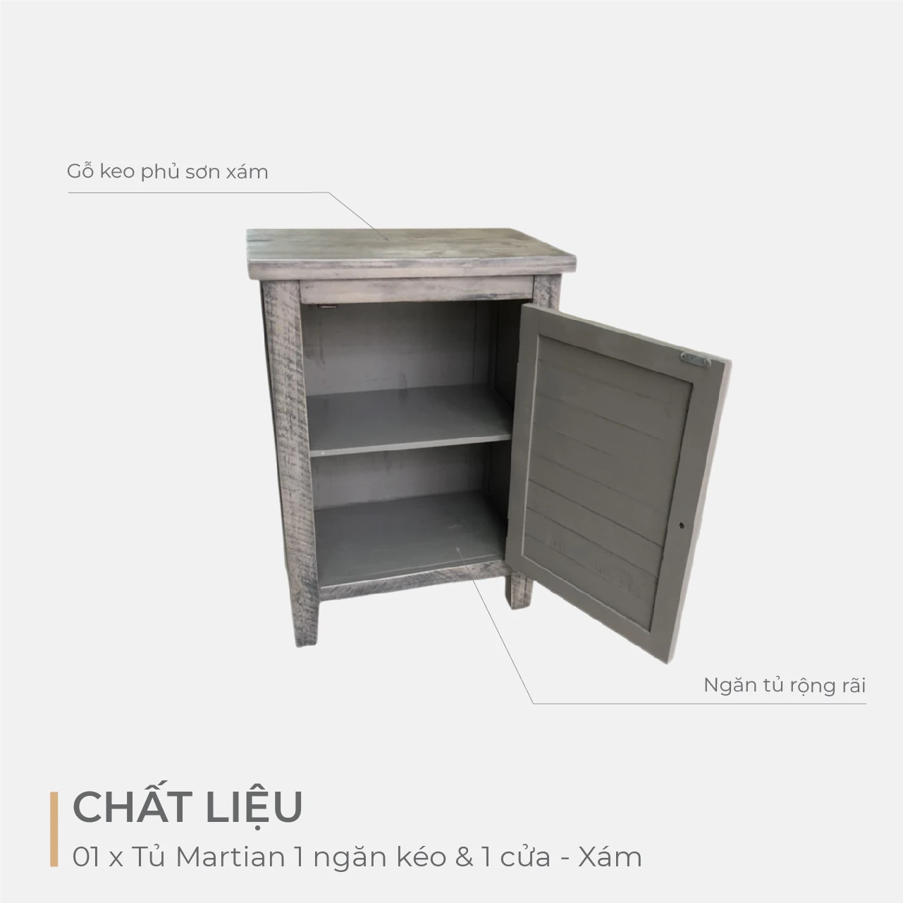 Tủ Martian 1 ngăn kéo 1 cửa