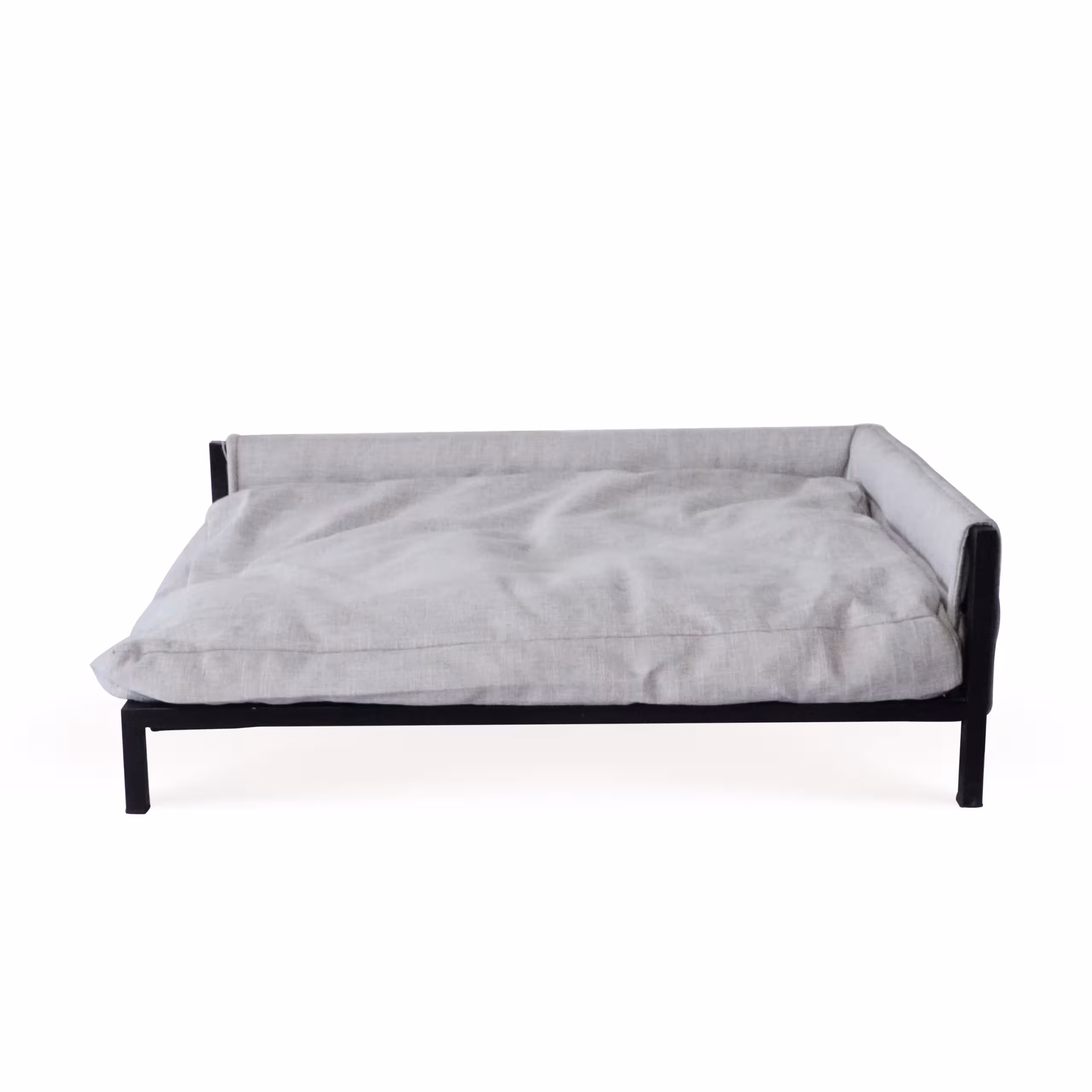 Giường Sofa Hình Chữ Nhật Cho Chó Mèo – Vải Teddy Trắng Kem