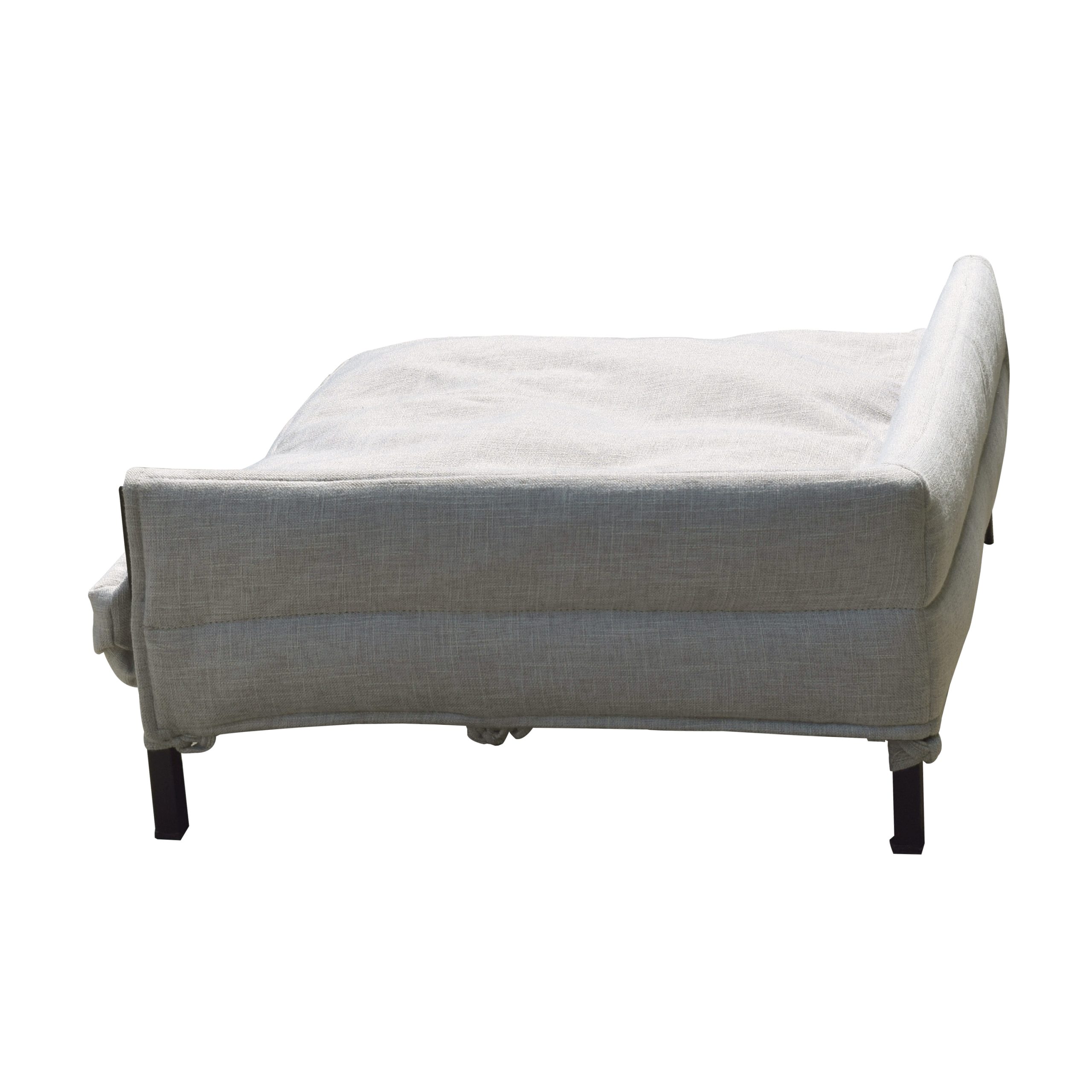 Giường Sofa Hình Chữ Nhật Cho Chó Mèo – Vải Teddy Trắng Kem