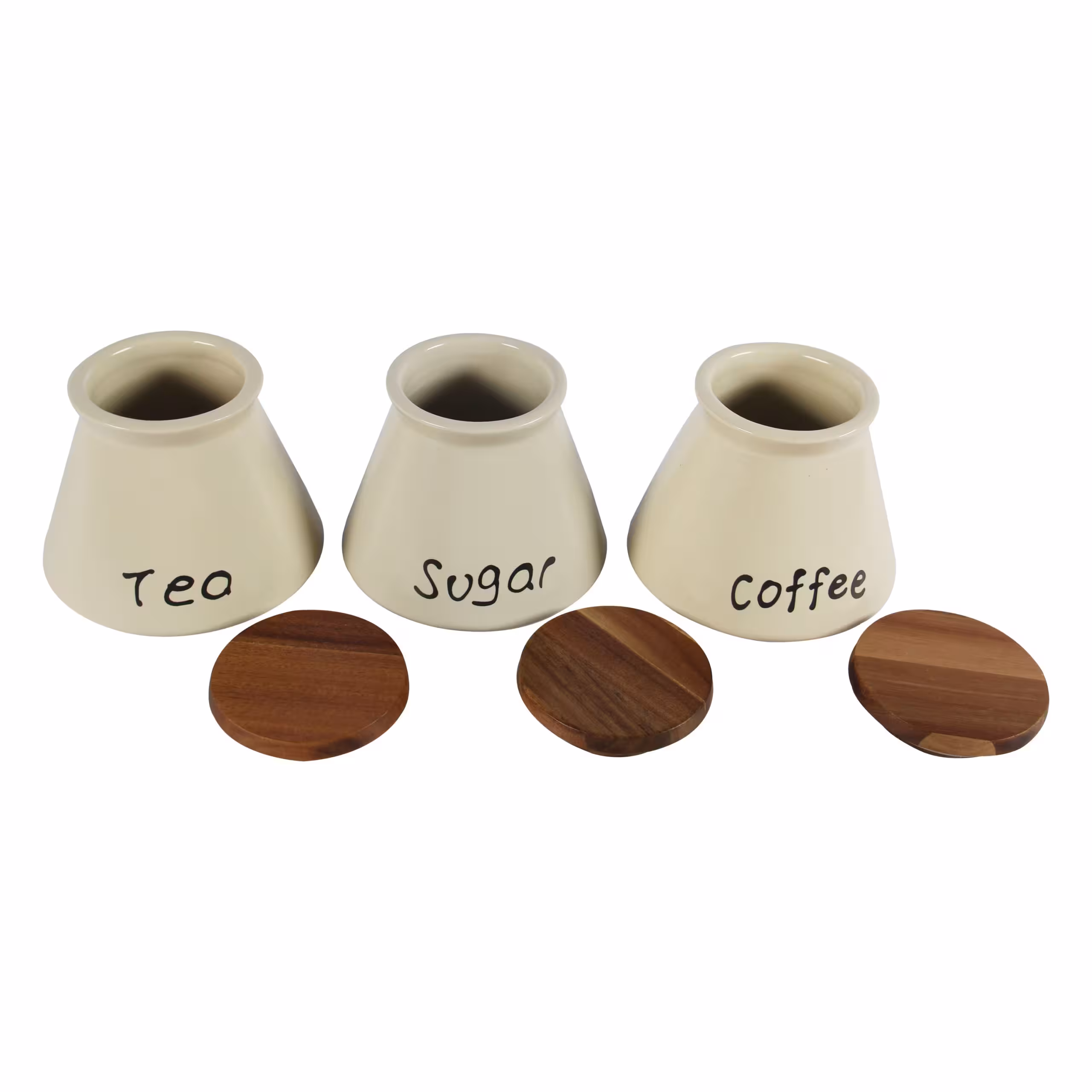 Hũ Gốm Sứ Đựng Thực Phẩm LILY (Coffee - Tea - Sugar) 2 Hũ Gốm Sứ Đựng Thực Phẩm LILY (Coffee - Tea - Sugar) - Ảnh 2