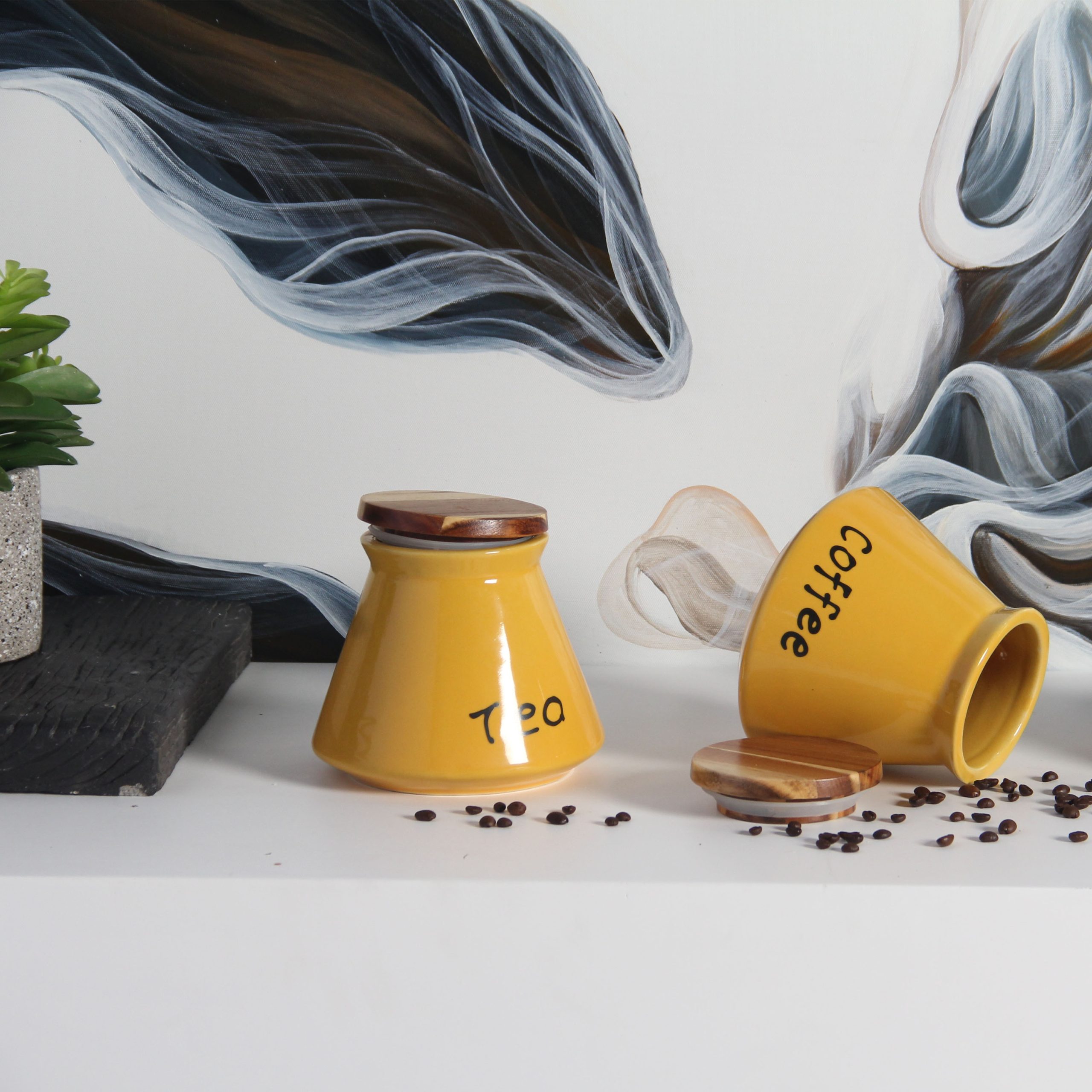 Hũ Gốm Sứ Đựng Thực Phẩm LILY (Coffee – Tea – Sugar)