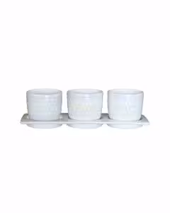 Chậu Gốm Mini Amey kèm dĩa