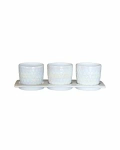 Chậu Gốm Mini Amey kèm dĩa