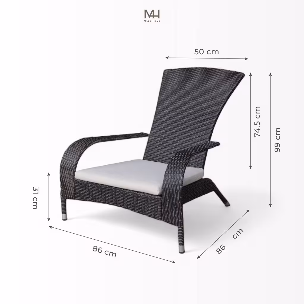 Ghế Mây Nhựa Imperial – Thiết kế công thái học, khung sắt sơn tĩnh điện.