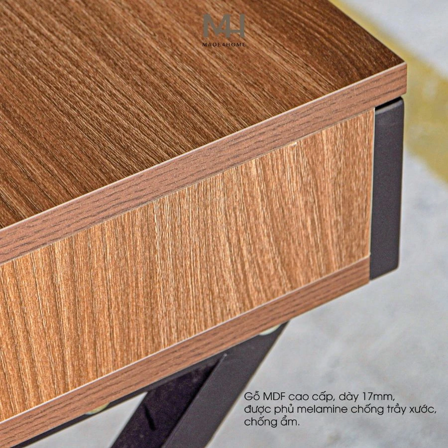 Bàn làm việc Bertha – Gỗ MDF chống trầy, có hộc tiện lợi