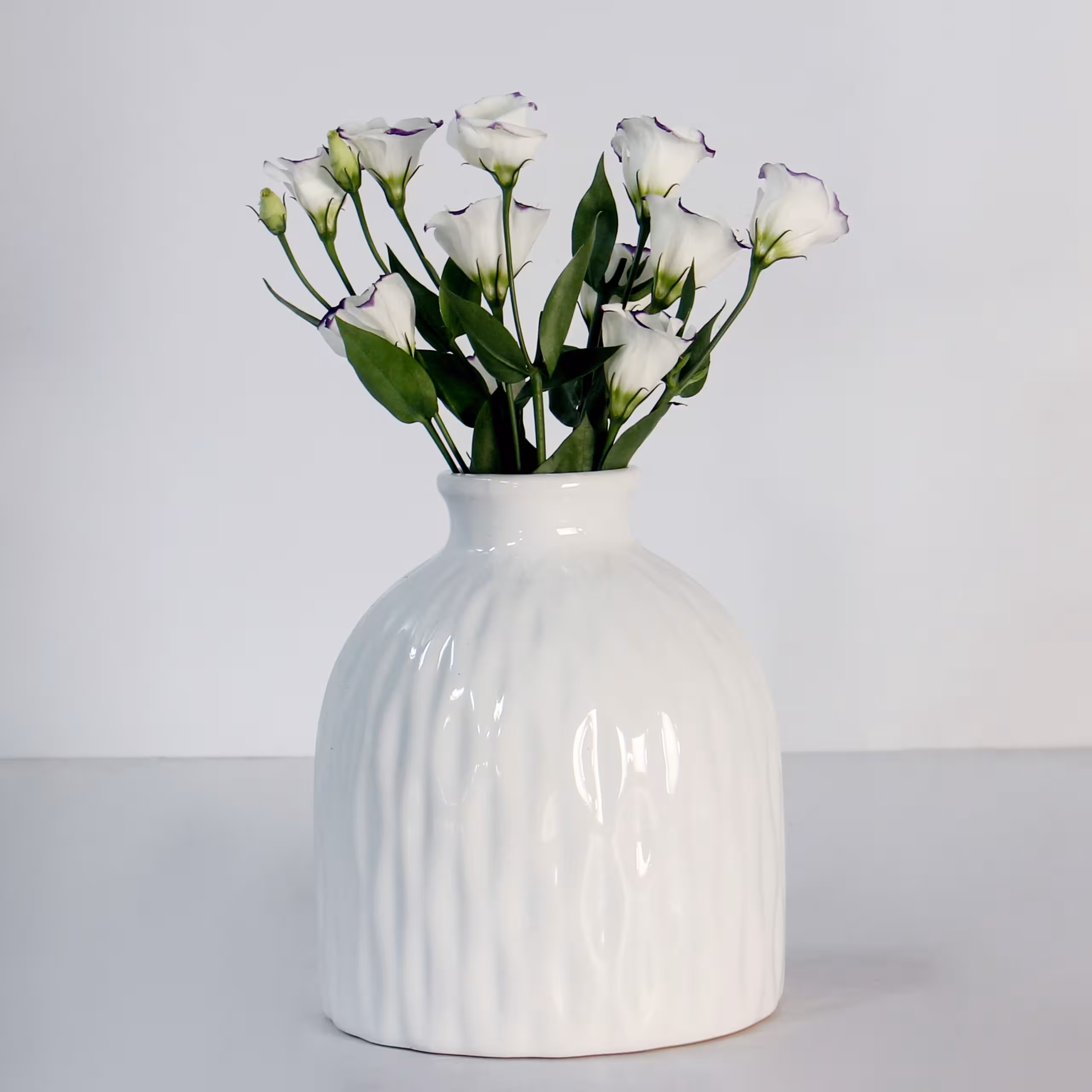 Bình Gốm Ivory hoa văn sọc