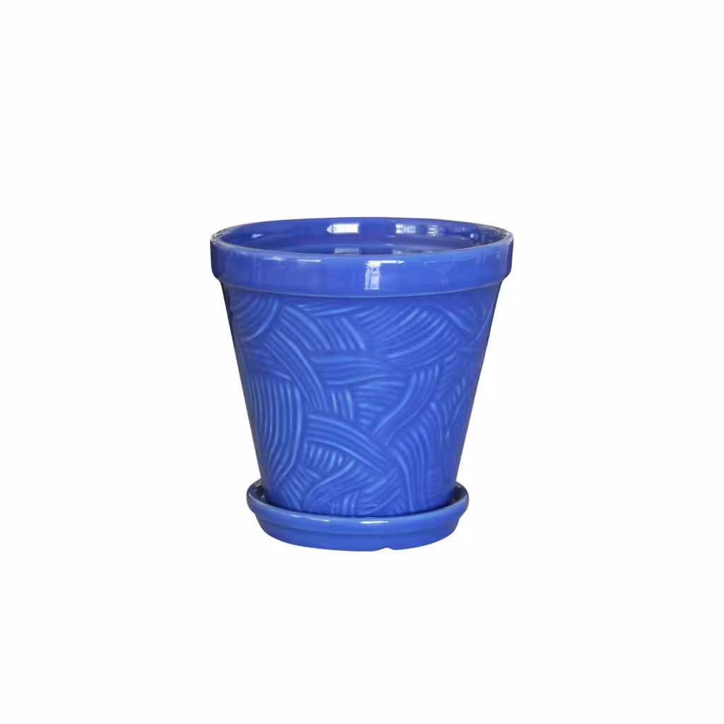 Chậu Gốm Mini Vân Đan có dĩa