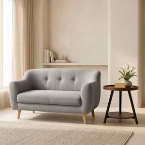 Sofa Agnes 1m4 – Ghế Sofa Nhỏ Gọn, Nệm Êm, Khung Gỗ Tự Nhiên