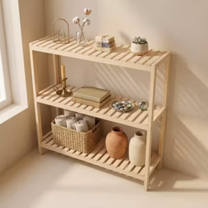 Kệ Dép Gỗ 3 Tầng Pine Lắp Ráp Made4Home