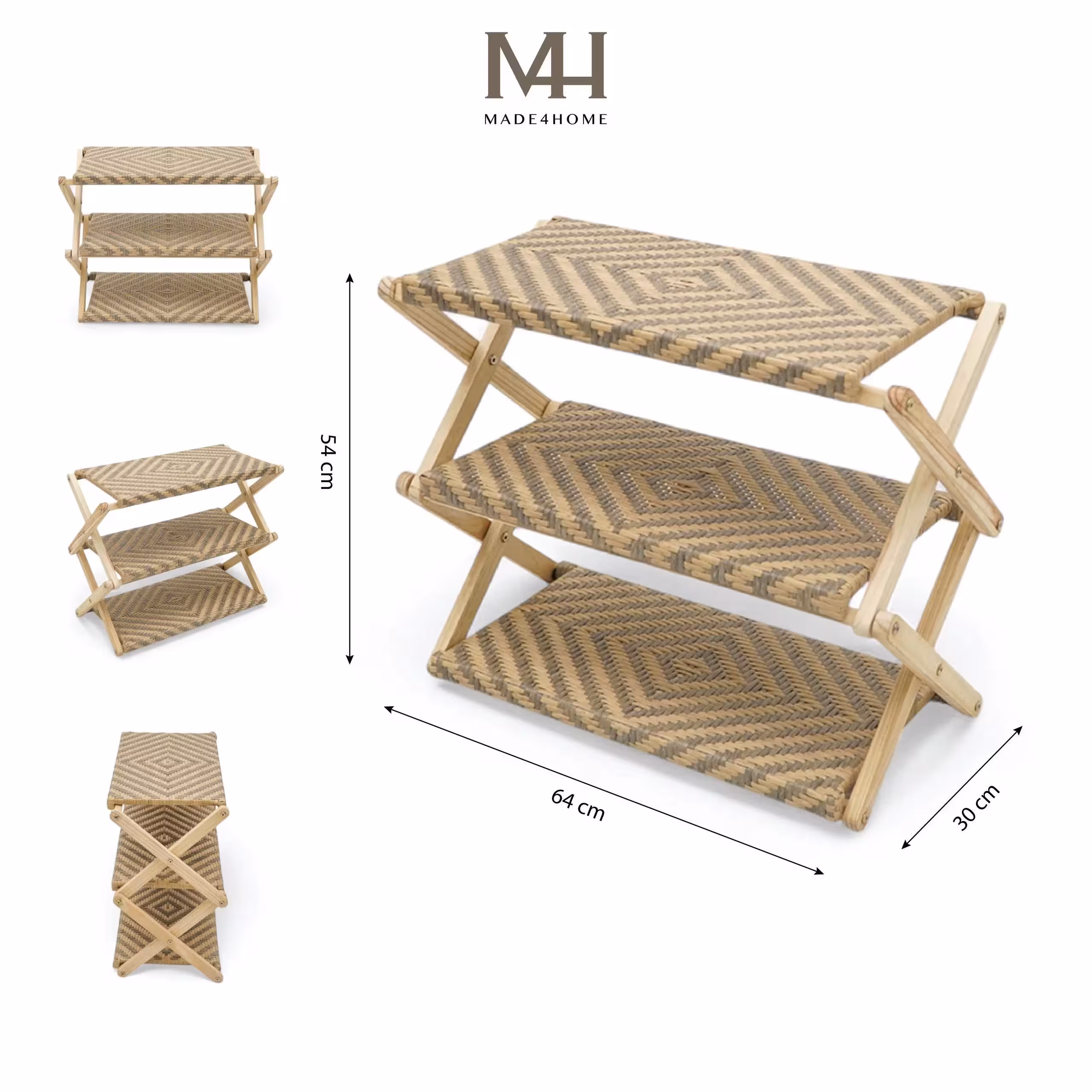 Kệ Dép Gỗ Zích Zắc 3 Tầng Pine Lắp Ráp - Vàng 20 Kệ Dép Gỗ Zích Zắc 3 Tầng Pine Lắp Ráp - Vàng