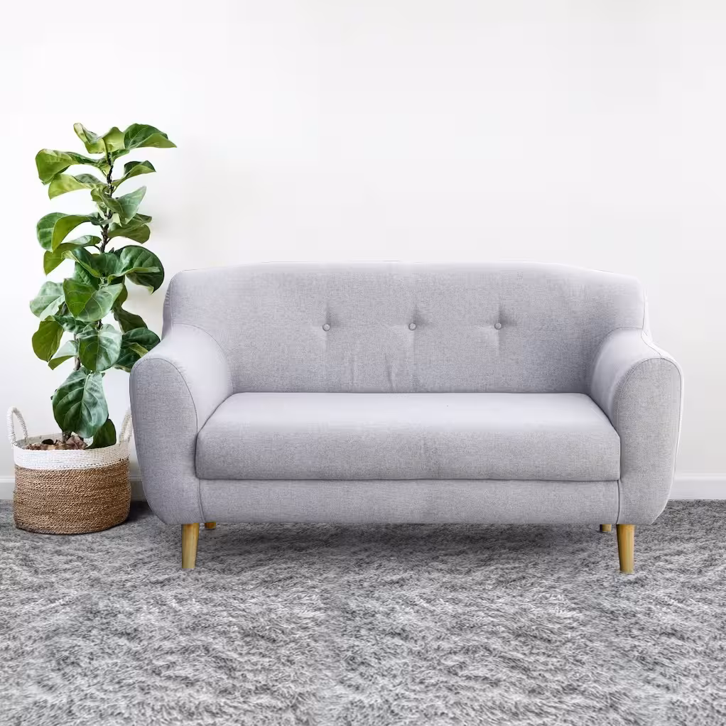 Sofa Agnes 1m4 – Ghế Sofa Nhỏ Gọn, Nệm Êm, Khung Gỗ Tự Nhiên