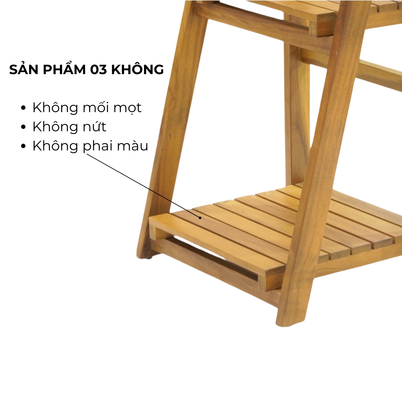 Kệ chữ A gỗ tràm Caley – màu nâu
