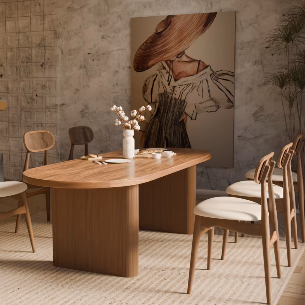 Bộ bàn ăn 6 ghế Kloye – Made4Home