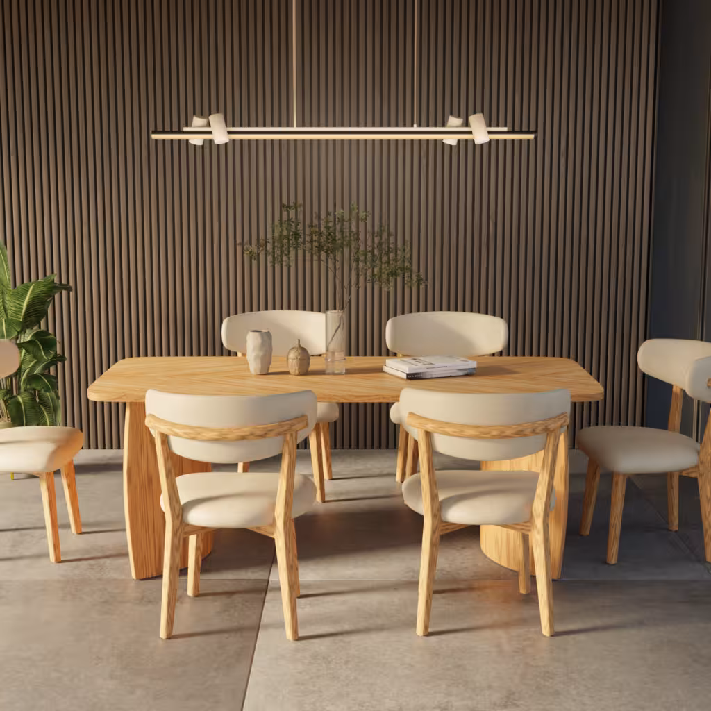 Bộ bàn ăn gia đình 06 ghế 1 bàn Chillon M4H