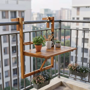 Alternative view of Bàn Gỗ Tràm Treo Ban Công – Giải Pháp Tiện Ích Cho Không Gian Nhỏ