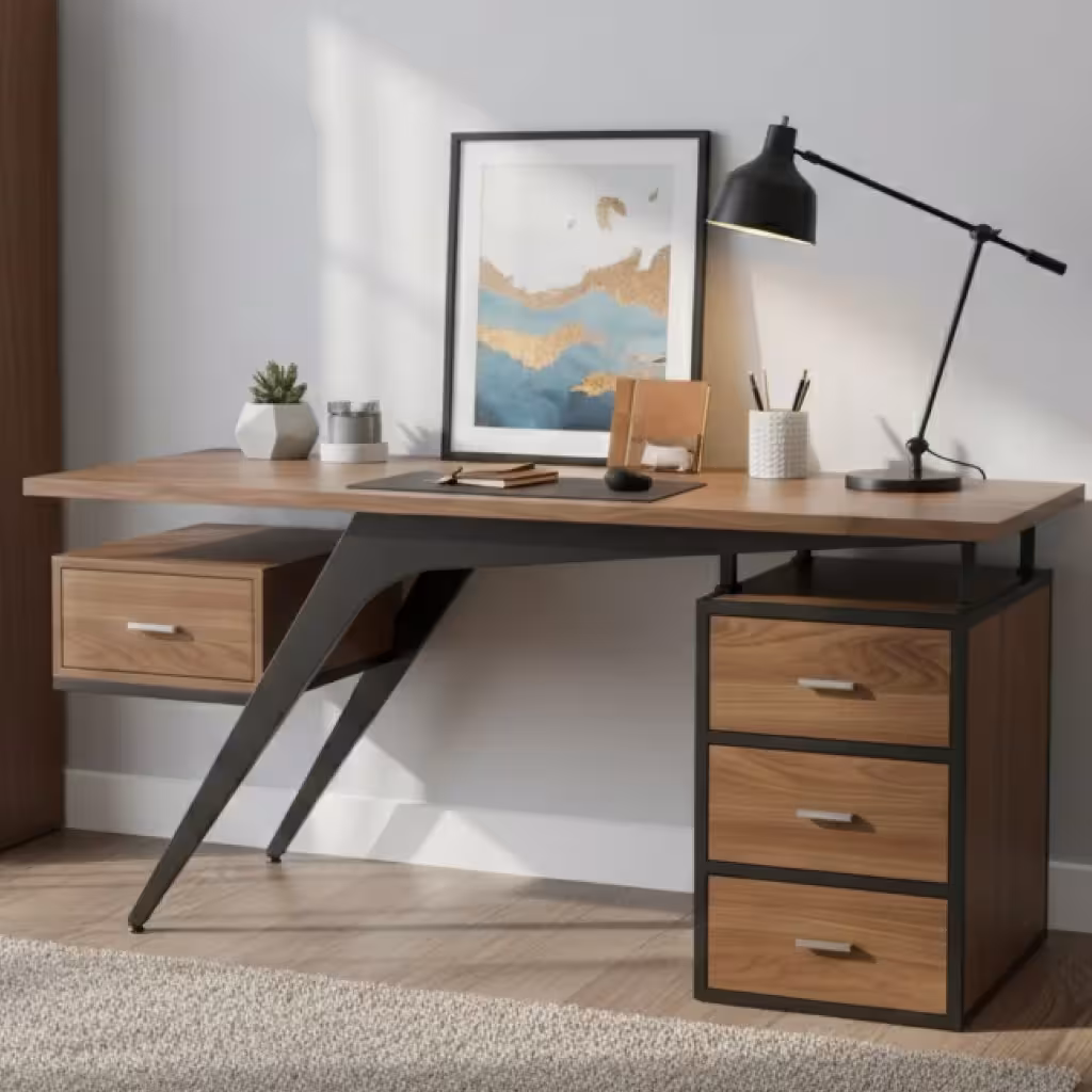 Bàn làm việc cánh chim Soar gỗ MDF phủ melanin chống thấm nước Made4Home