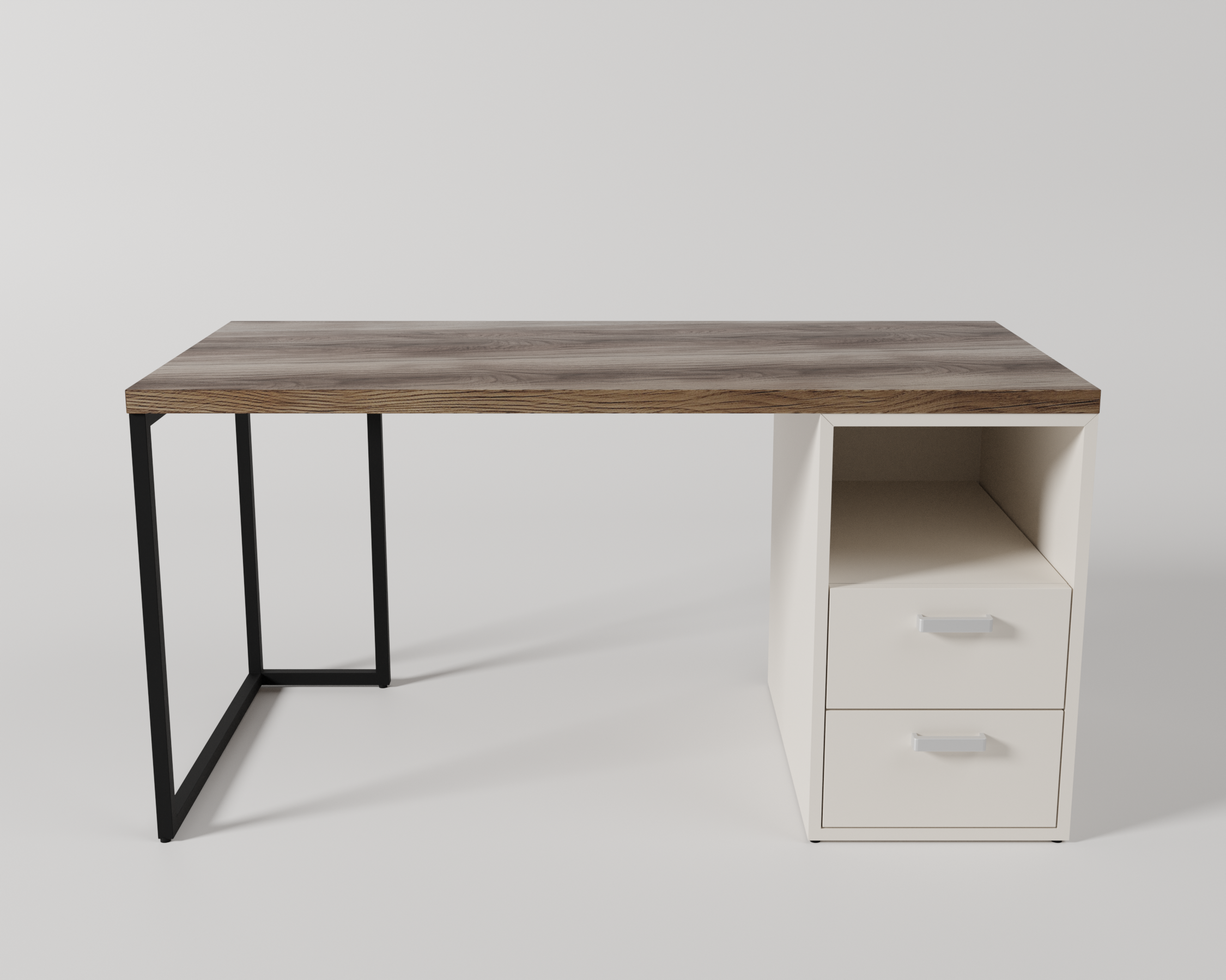Bàm làm việc kèm hộc Gray