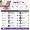 Ghế thư giãn Horizon màu tím – Ghế bập bênh cao cấp gỗ thông nhập khẩu, vải nhung mềm mịn