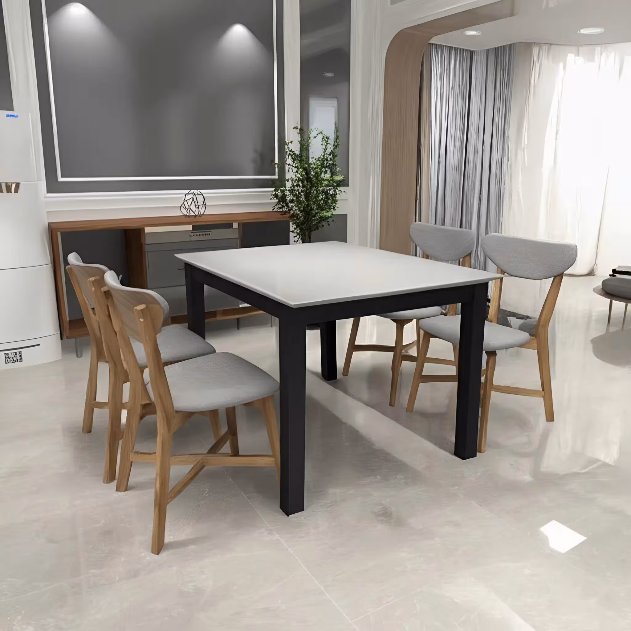 Bộ Bàn Ăn Gỗ Tràm 4 Ghế Made4Home