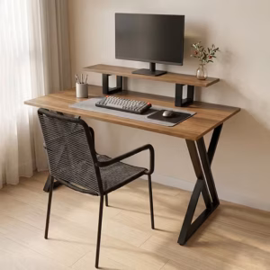 Bàn Làm Việc Bricen Gỗ MDF Chân Sắt – Thiết Kế Hiện Đại, Có Kệ Laptop