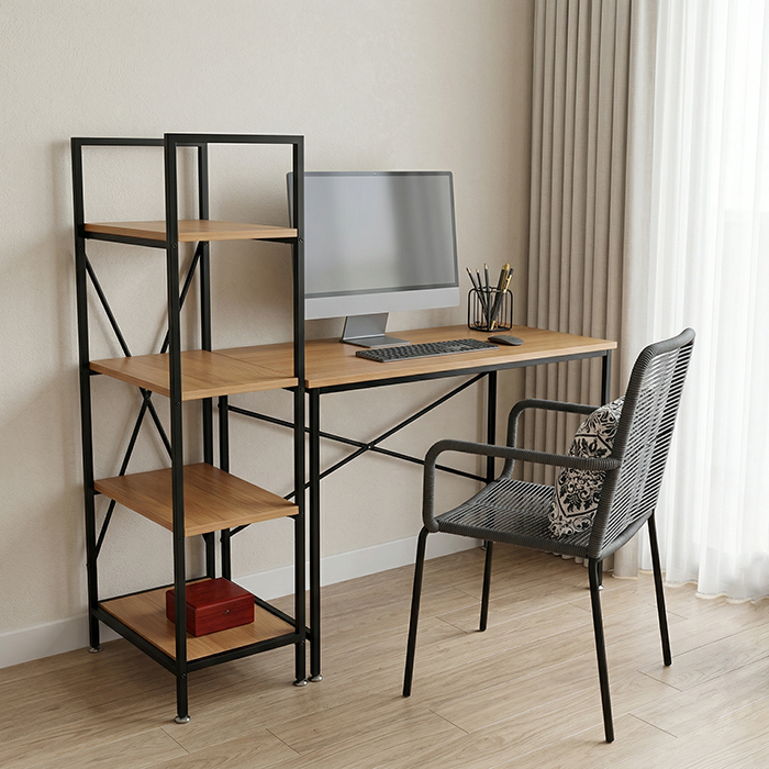 Bàn Làm Việc Lymon – Gỗ MDF - Chân Sắt Sơn Tĩnh Điện