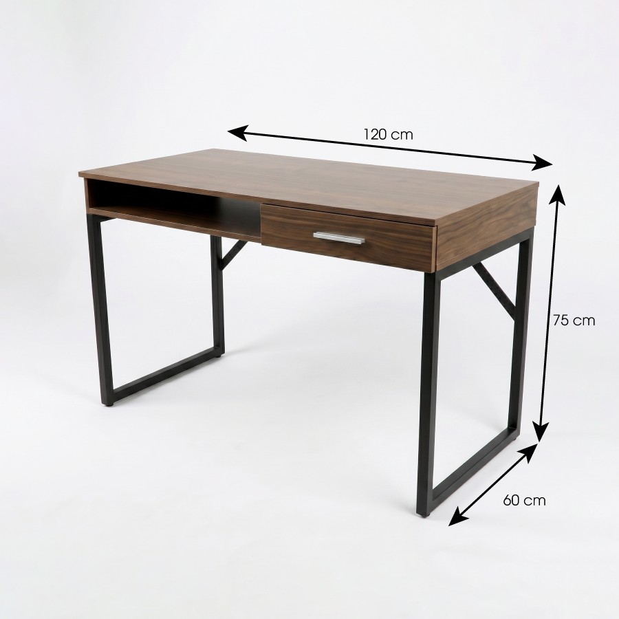 Bàn làm việc Channay gỗ MDF chân sắt – Thiết kế đơn giản hiện đại