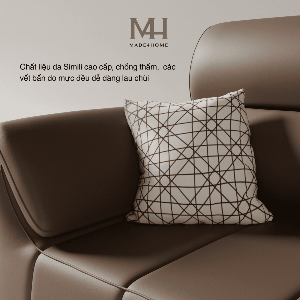 Sofa da Petitt 1m8 – Thiết kế nhỏ gọn, chất liệu bền đẹp cho không gian sống hiện đại | M4H