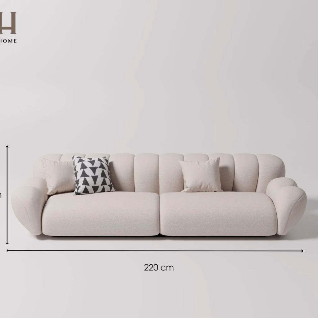 Sofa Cosyne – Sofa vải nhung bền đẹp, form dáng hiện đại, khung gỗ chắc chắn