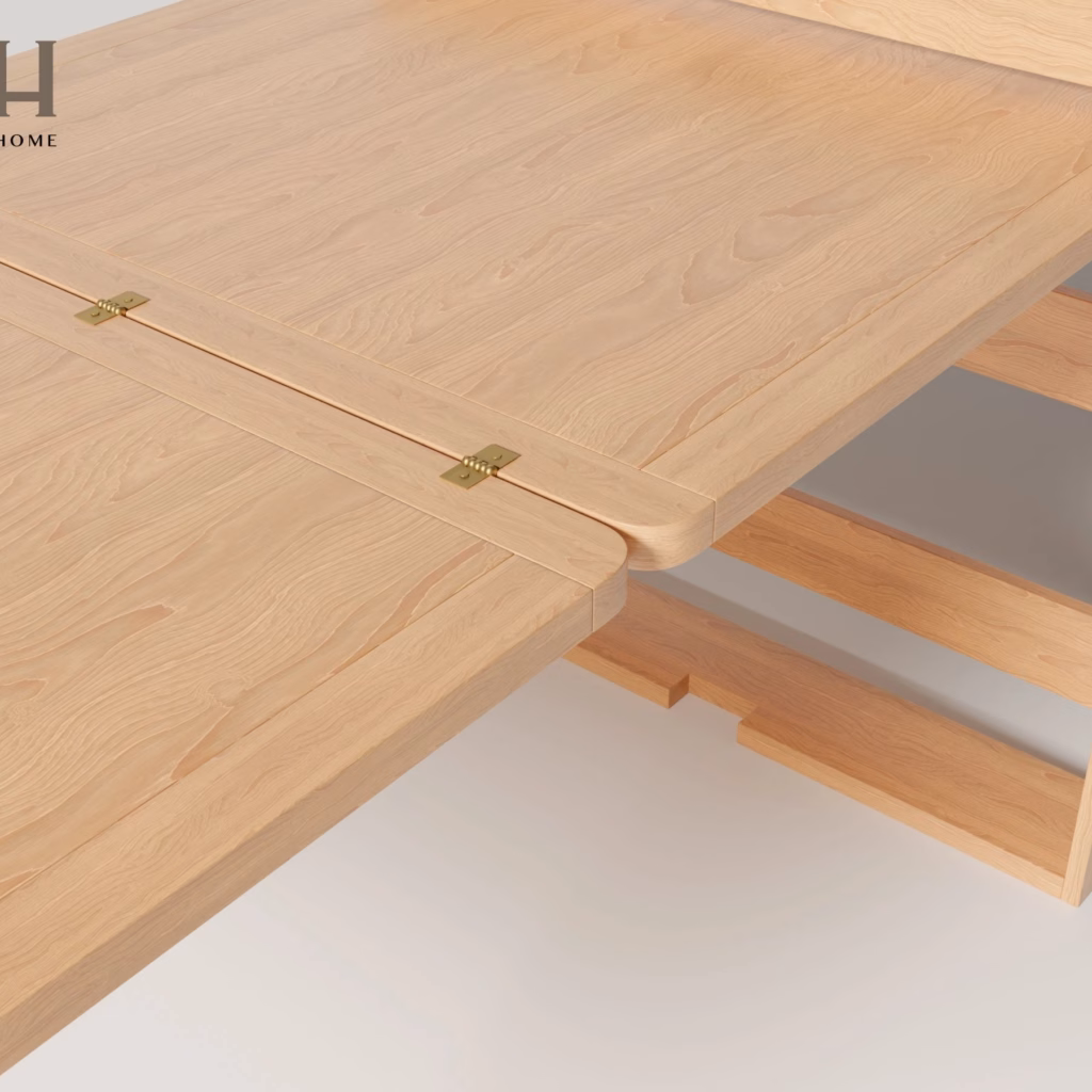 Bộ bàn ăn gỗ tự nhiên Lyria – Nhỏ gọn, tinh tế cho gia đình 3–4 người