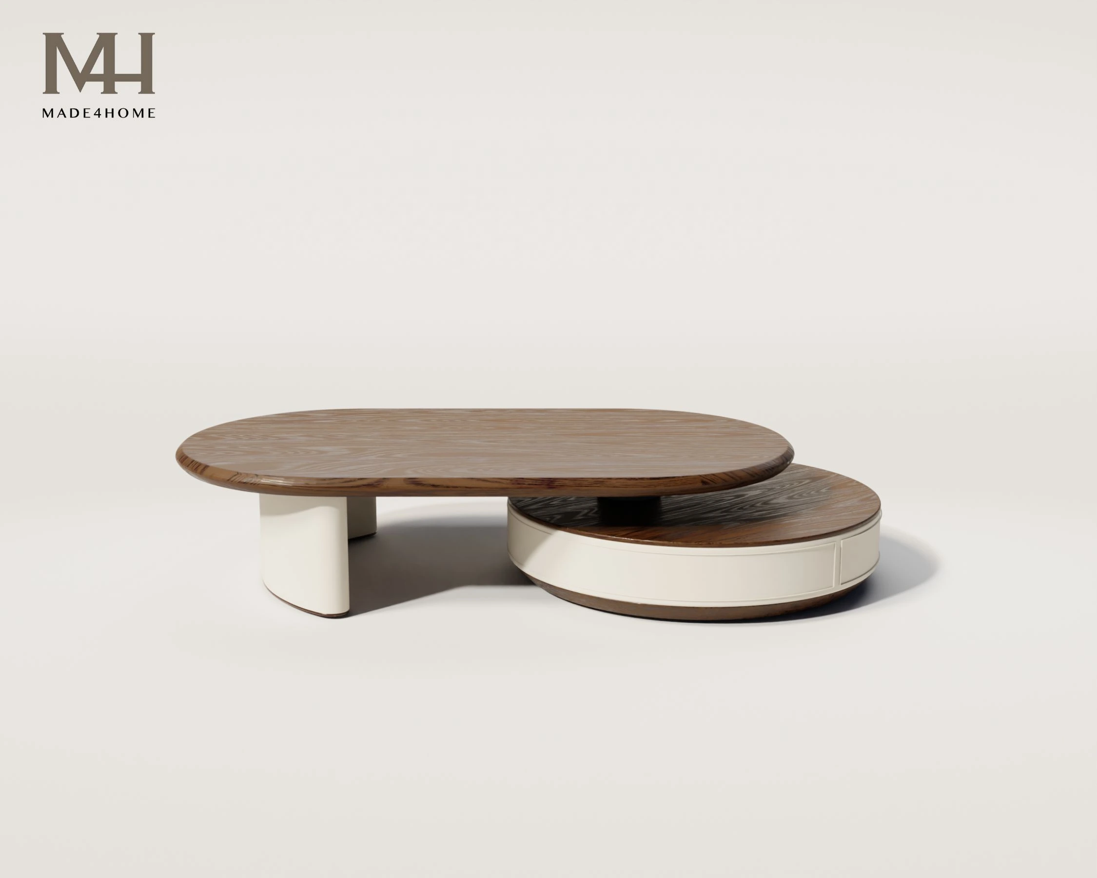 Bàn trà MOIRA- Gỗ Veneer thiết kế đa tầng tinh tế cho phòng khách hiện đại