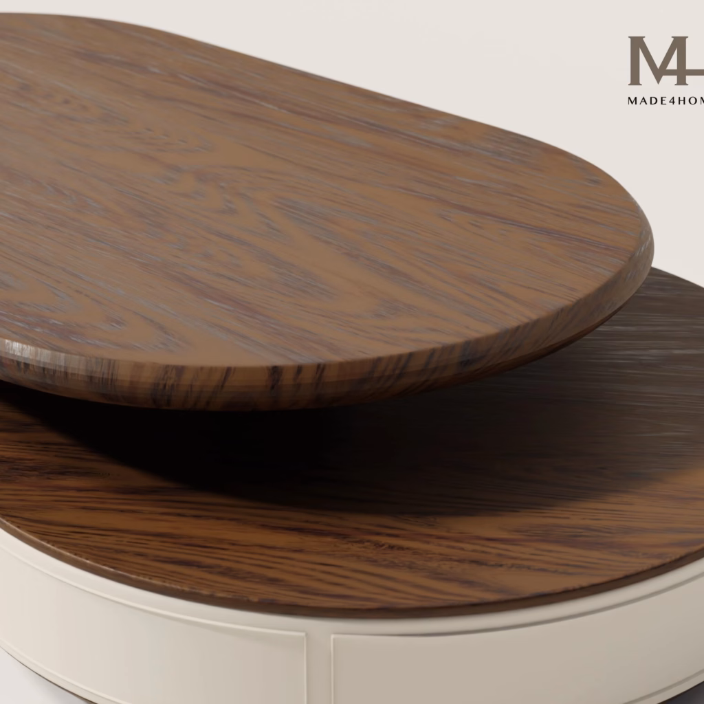 Bàn trà MOIRA- Gỗ Veneer thiết kế đa tầng tinh tế cho phòng khách hiện đại