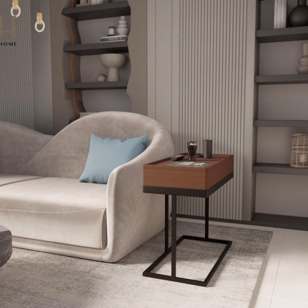 Side Table Slenda – Bàn phụ sofa nhỏ gọn, khung sắt bền đẹp