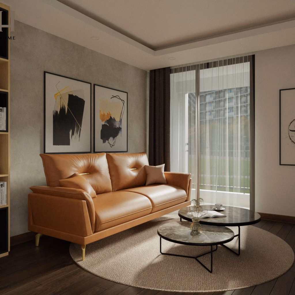 Sofa Somiya – Sofa giả da cao cấp khung gỗ tự nhiên phong cách hiện đại