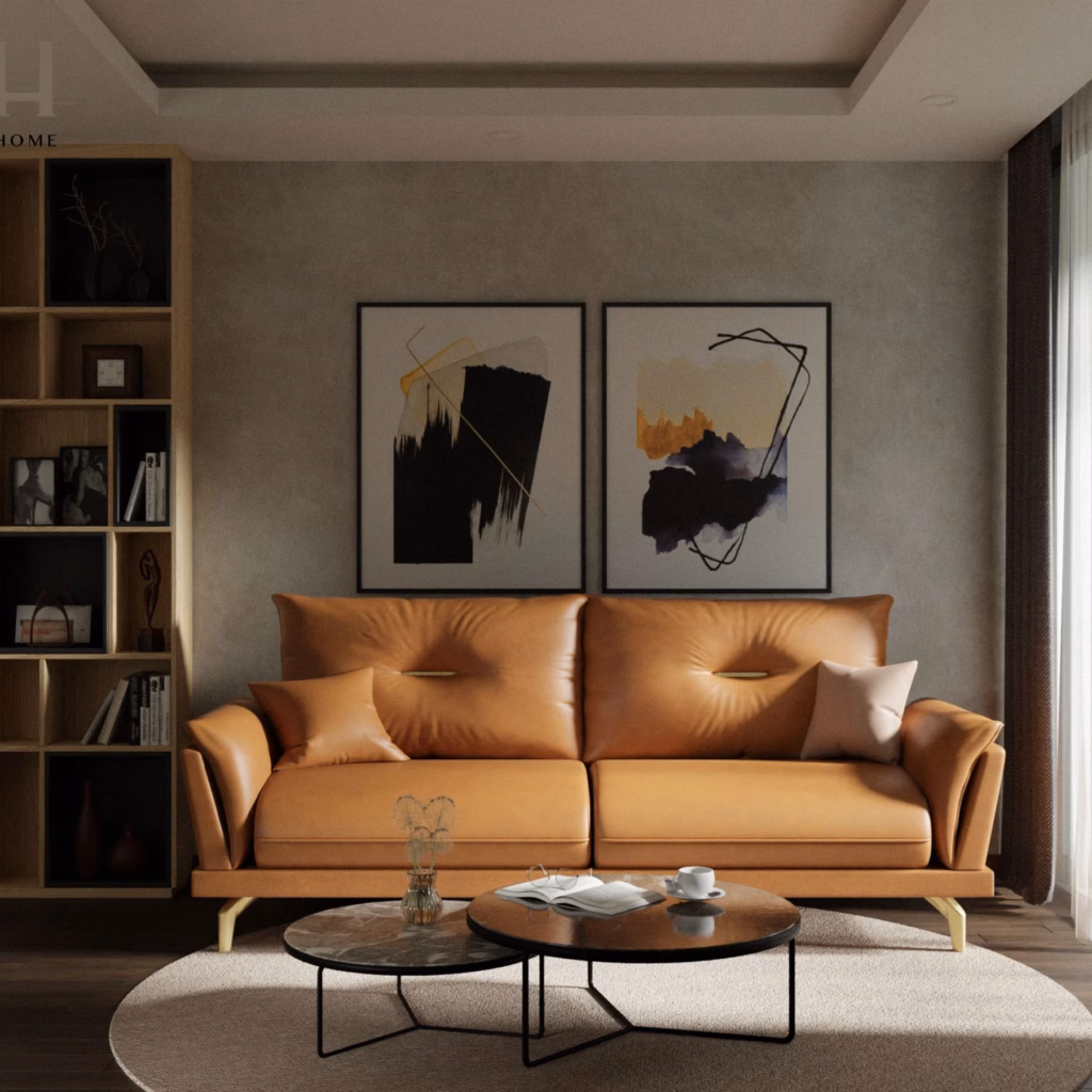 Sofa Somiya – Sofa giả da cao cấp khung gỗ tự nhiên phong cách hiện đại