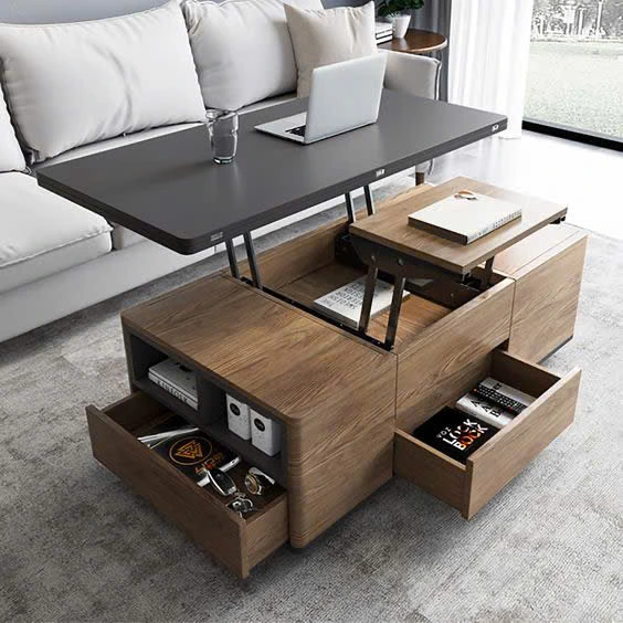 Bàn gỗ thiết kế đơn giản nhiều công năng