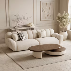 Sofa Cosyne – Sofa vải nhung bền đẹp, form dáng hiện đại, khung gỗ chắc chắn