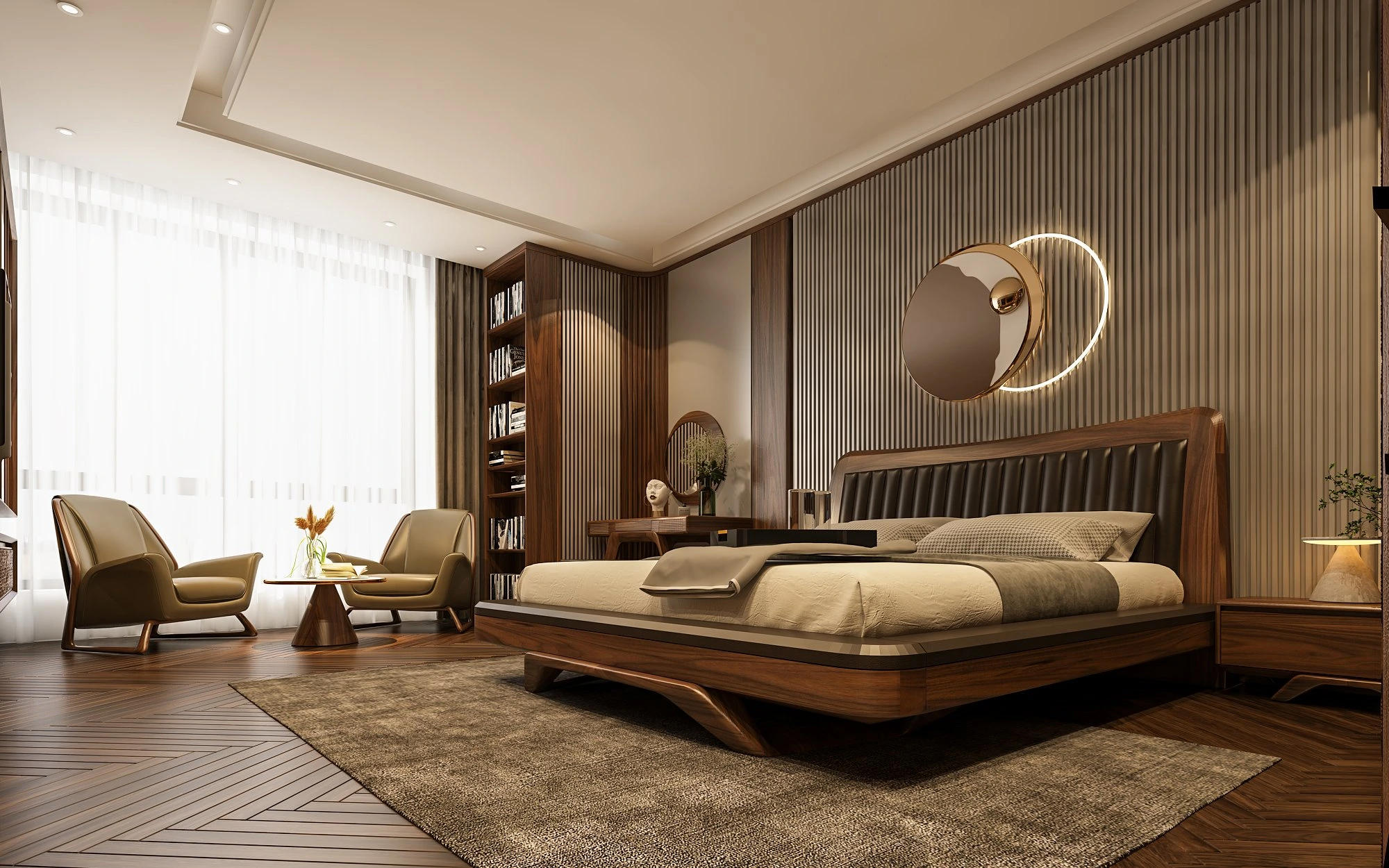Giường gỗ óc chó