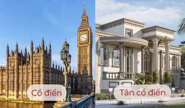sự khác biệt giữa nhà phong cách cổ điển và nhà tân cổ điển sự khác biệt giữa nhà phong cách cổ điển và nhà tân cổ điển